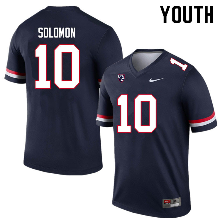 Youth #10 Anthony Solomon Arizona Wildcats College Football Jerseys Sale-Navy